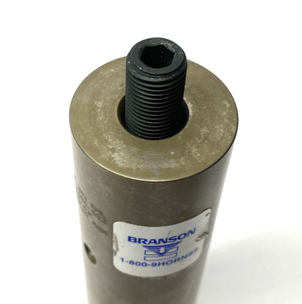 Branson 108-006-623 Ultrasonic Horn Silver Booster 1-1/2” Diameter, Solid