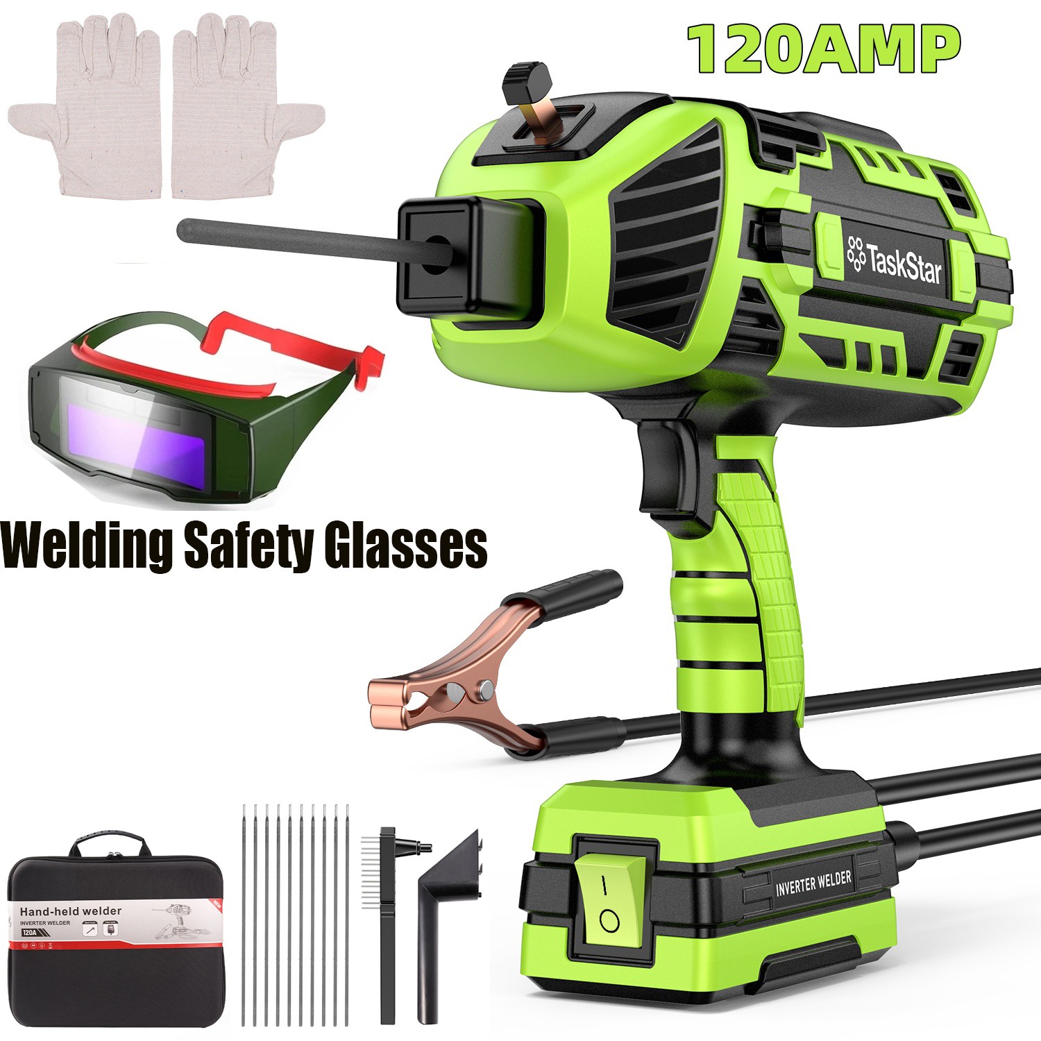 TaskStar Handheld Welding Machine 110V 20-150Amp Portable ARC Welder Gun