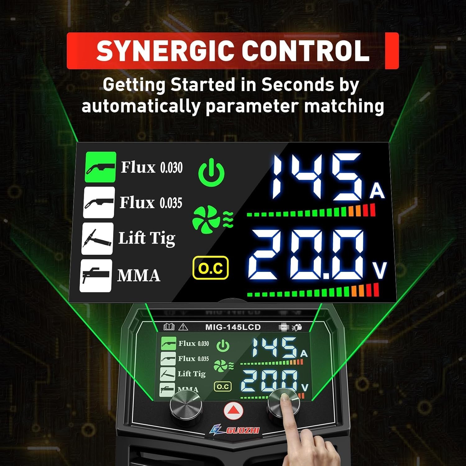 Advanced 145A MIG Welder with LCD Display – Perfect for Professionals & DIYers