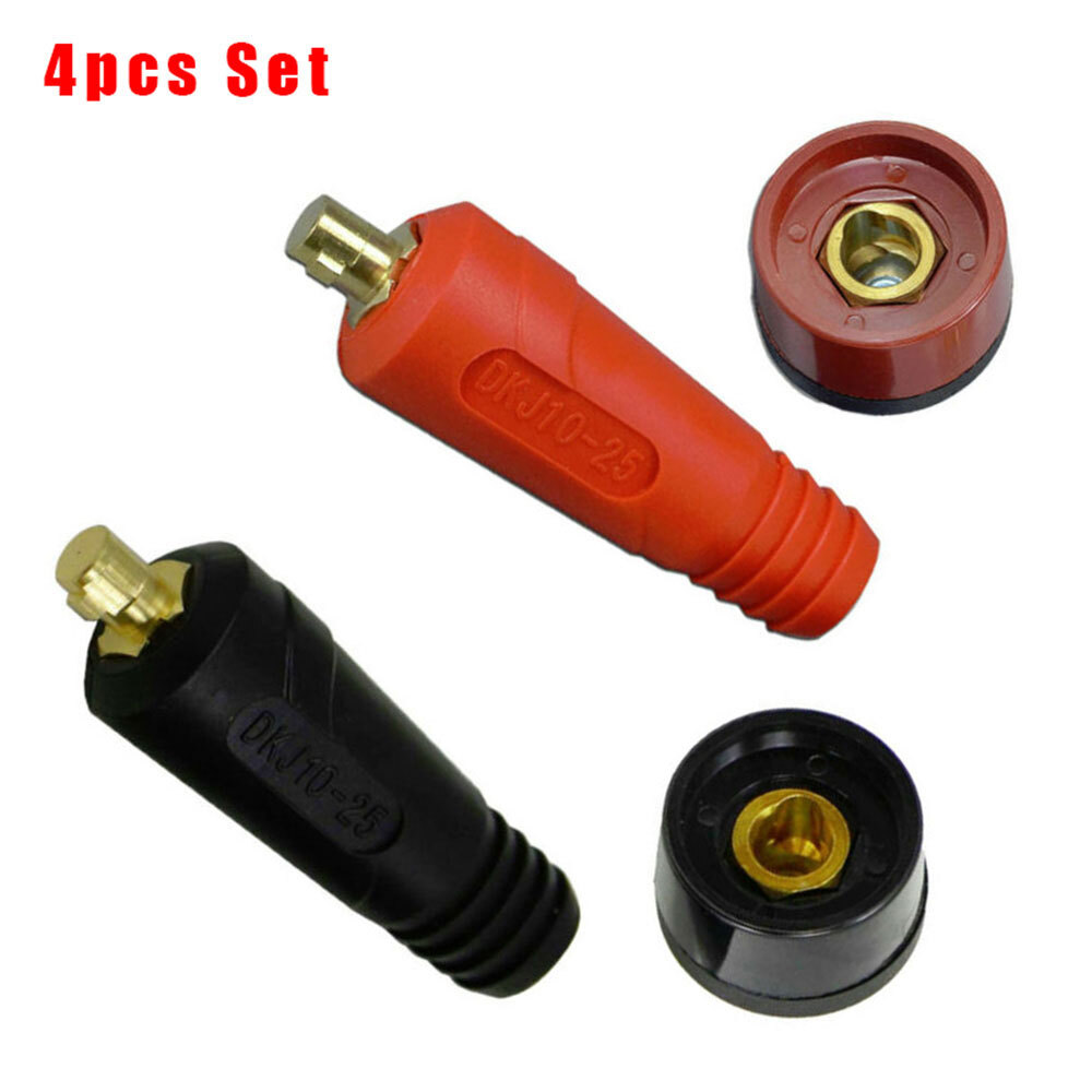 4 pcs TIG Welding Cable Panel Connector Socket DKJ10-25 & DKZ10-25 NEW-