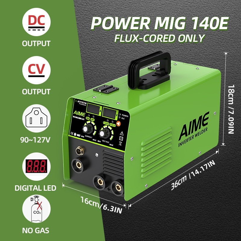 140A 3 in 1 MIG Welder Solid Wire MIG/Lift TIG Arc WeldingIGBT Inverter LED