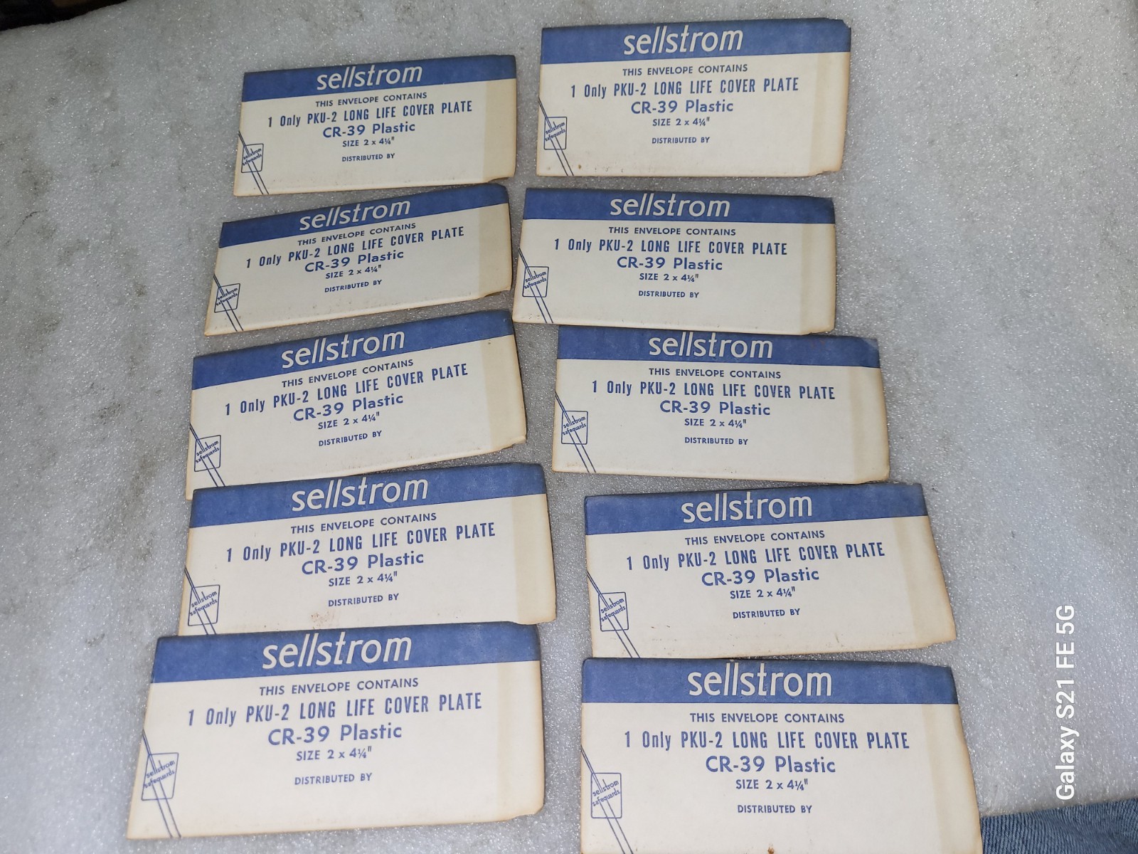 Lot of 10 Sellstrom PKU-2 CR-39 Plastic cover Plates for Welding Helmets