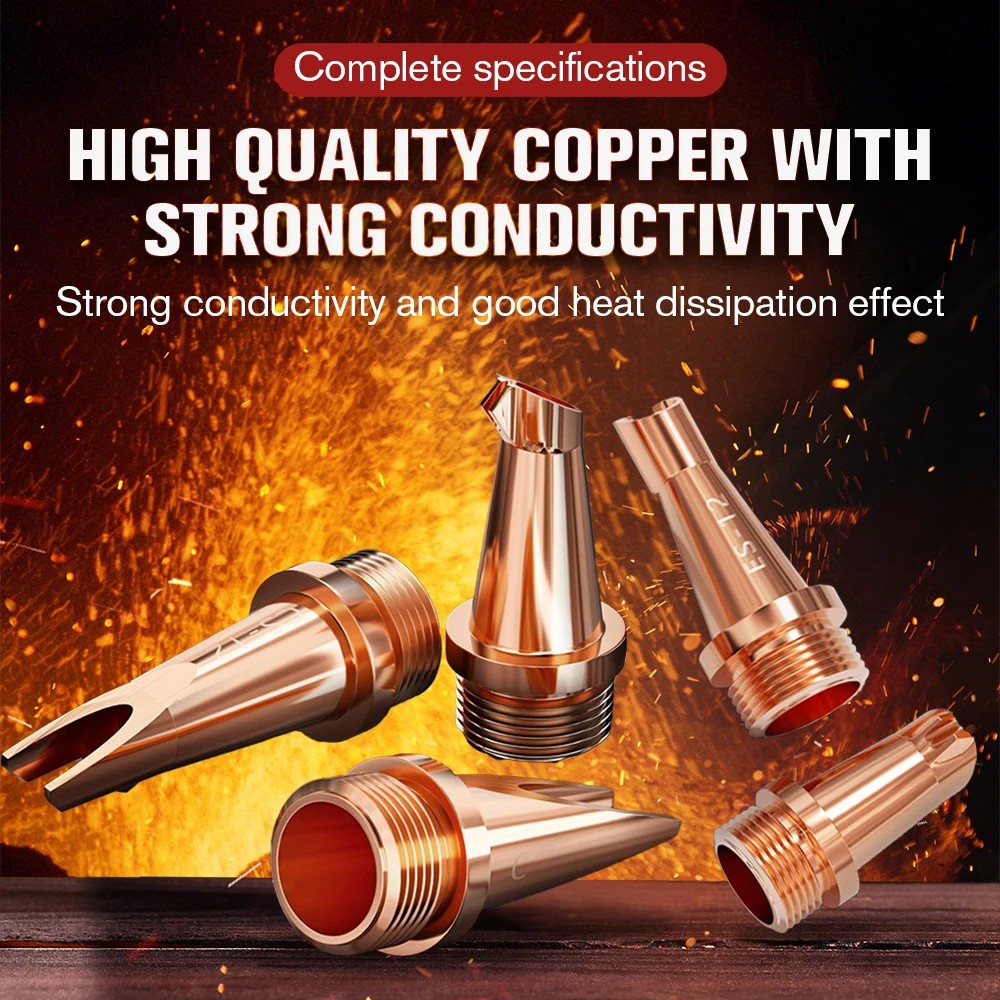 M16 Laser Welding Nozzle Feed Wire Copper Nozzles For Relfar Au3tech HW980