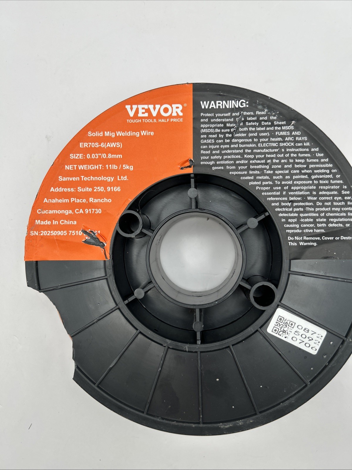 VEVOR Solid MIG Welding Wire, ER70S-6 0.035-inch 11LBS with Low Splatter
