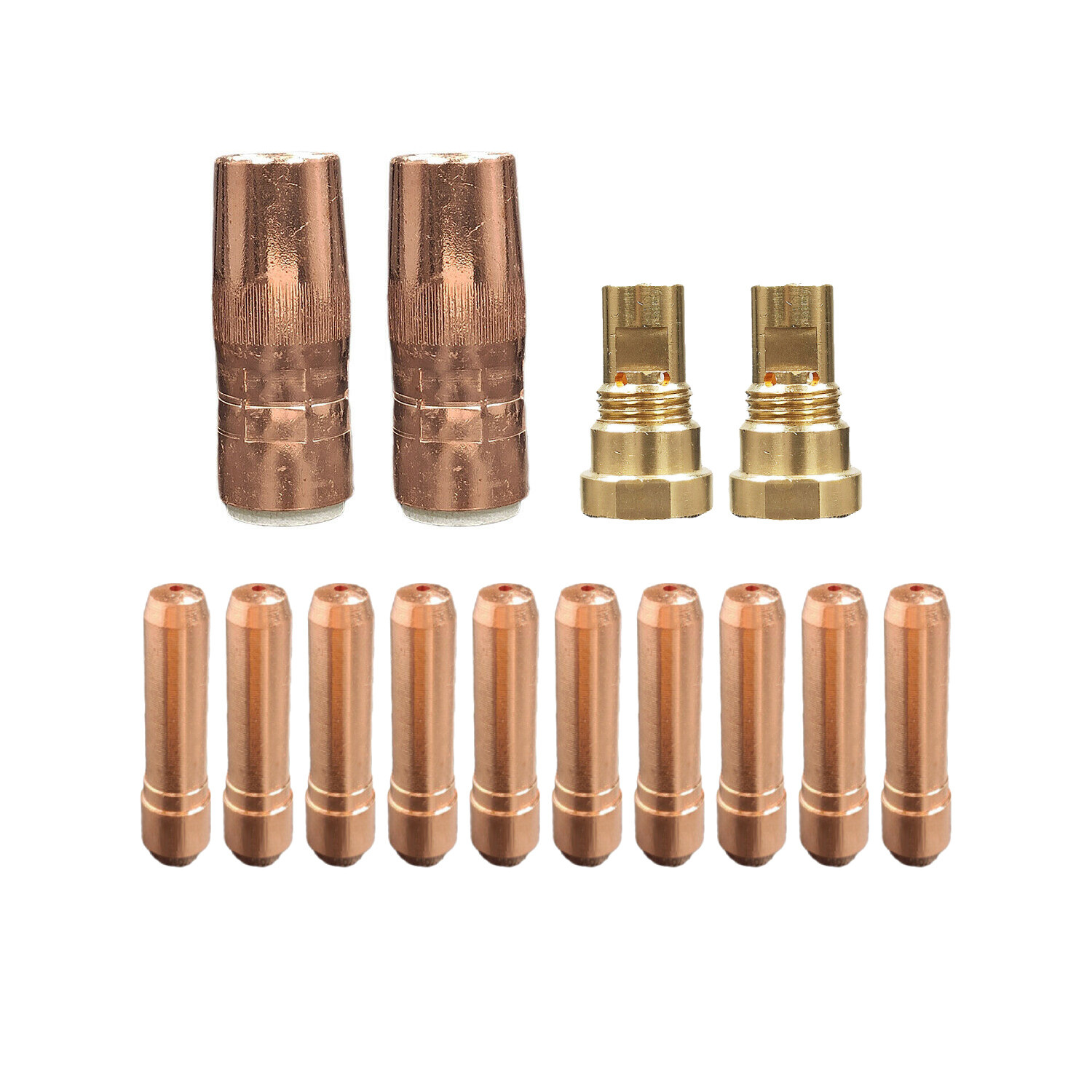 14 pcs Consumable Parts Kit Diffuser Nozzle for Bernard Small Centerfire MIG Gun