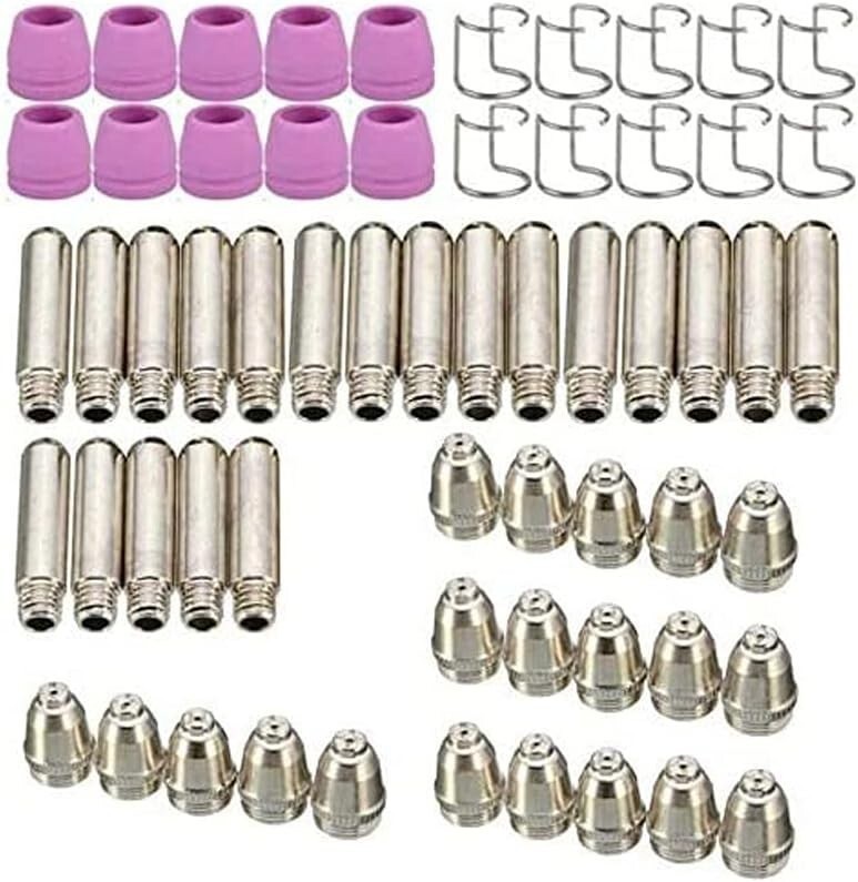 60 PCS Plasma Cutter Torch Consumables Kit for SG-55, AG-60, WSD-60 CUT50 60Amp