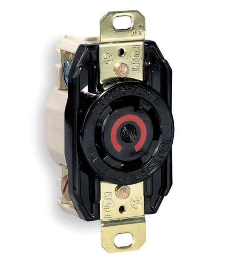 Hubbell Wiring Device-Kellems Hbl2710 30A Twist-Lock Receptacle 3P 4W