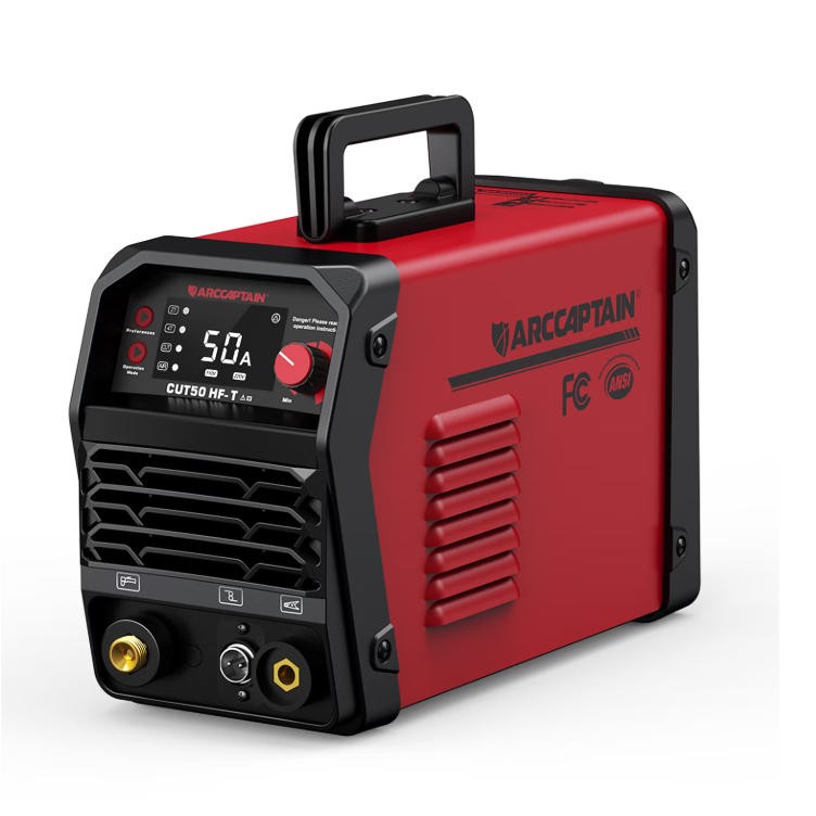 ARCCAPTAIN 50A Dual Voltage Plasma Cutter | 1/2″ Clean Cut LED 2T/4T IGBT Cutter