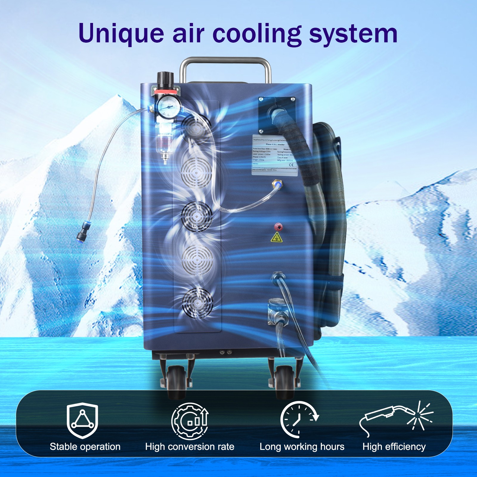 1500W 2000W 4IN1 Laser Welding Machine Metal Cutting Cleaning Air Cooled SUP 28F
