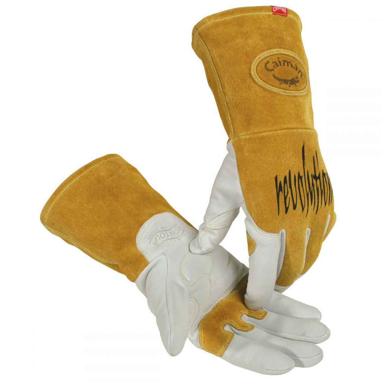 Caiman 1868 Goatskin Kontour Pattern FR Fleece Insulated Back TIG Glove Small