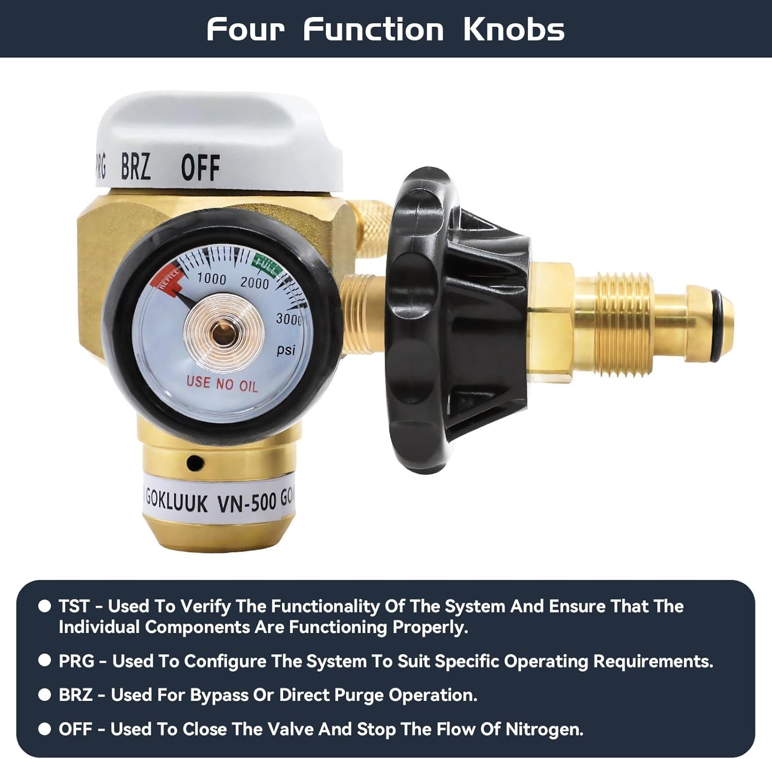 Hybrid Nitrogen Purge Control Valve VN-500 – Precision Flow & Pressure Regulator
