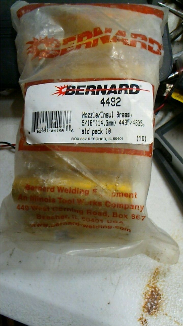 (10) MIG Weld Gun Gas Nozzle 4492 (9/16″) Bernard free shipping
