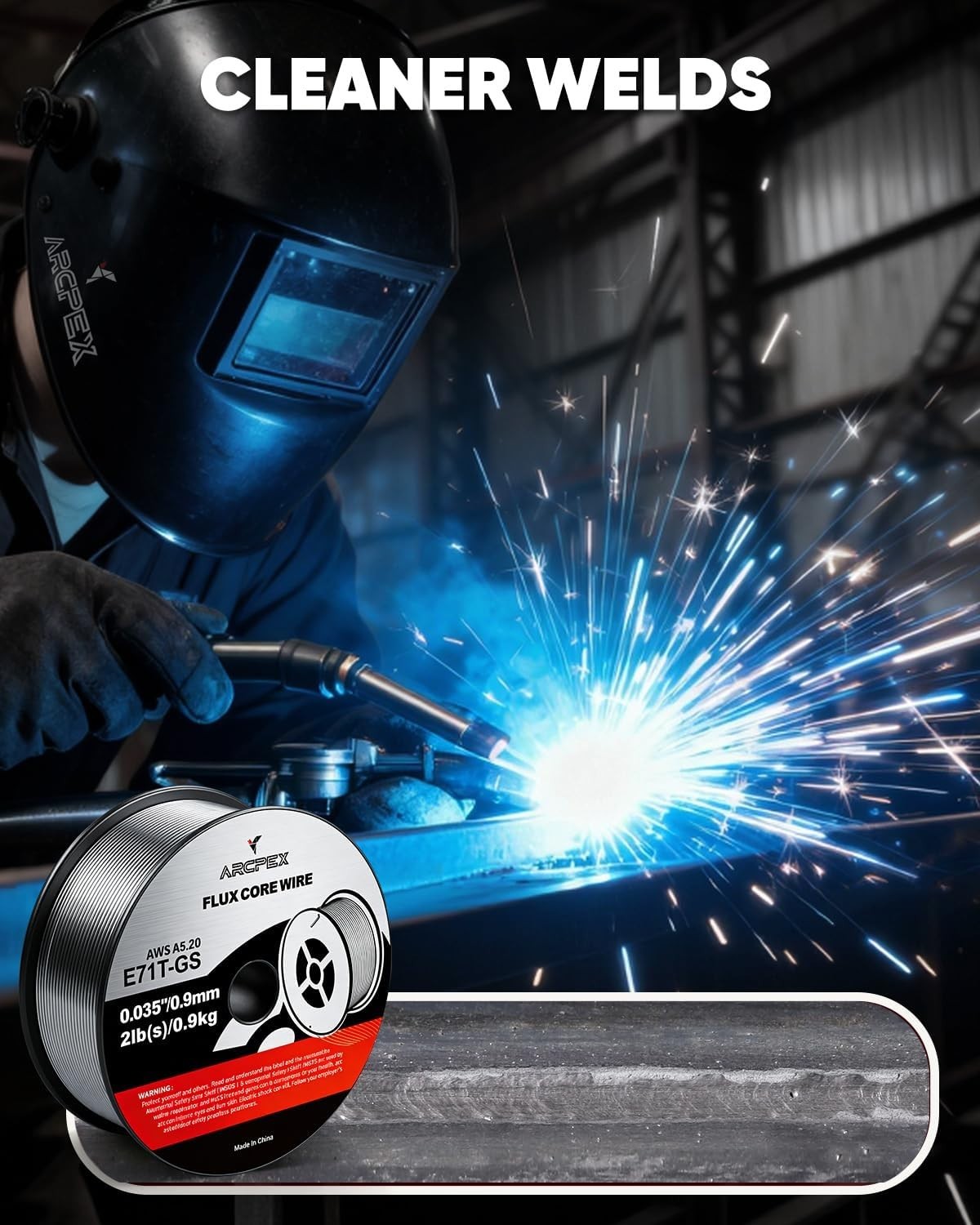 0.035″ E71T- Welding Wire – 2lb Spool with Anti-Rust Design for Farm Projects