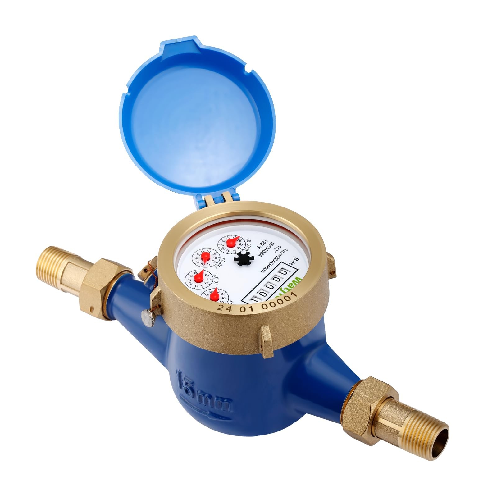 DN15 1/2 Inch NPT Water Meter Lead Free Cold Water MultiJet Cubic Meter