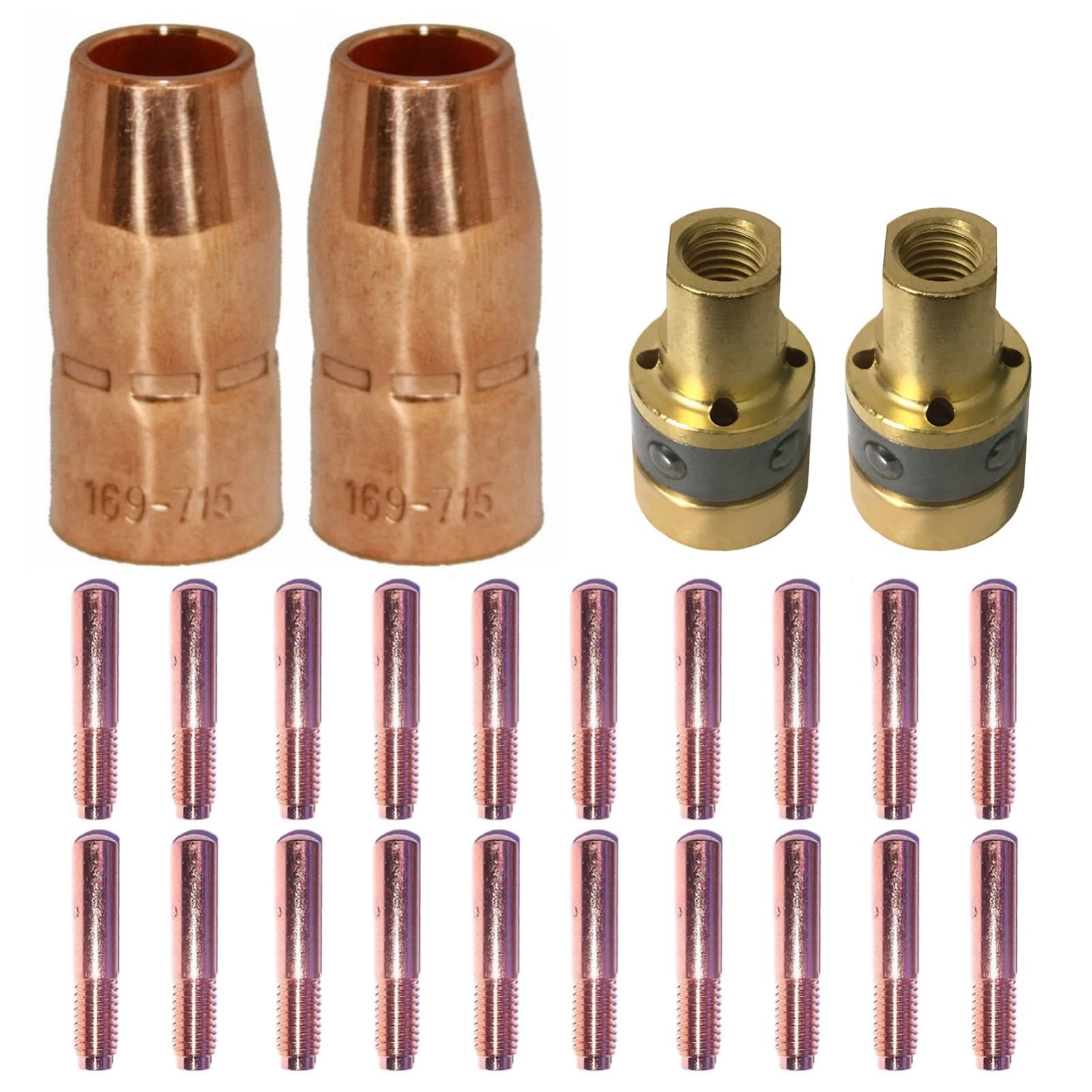 Welding Gun Accessory Kit .030″ – 20pcs Contact Tips, Gas Nozzles & Diffusers
