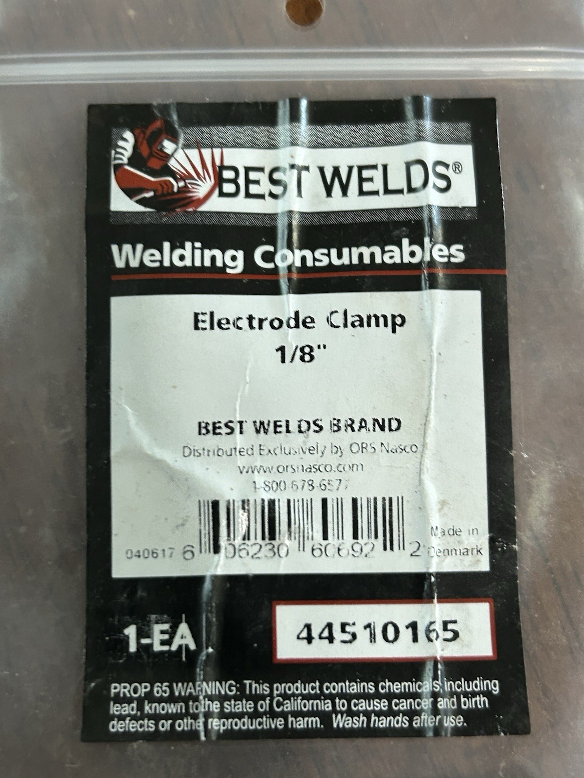 Best Welds 44510165 1/8” Electrode Clamp for Wet Tungsten Grinder New