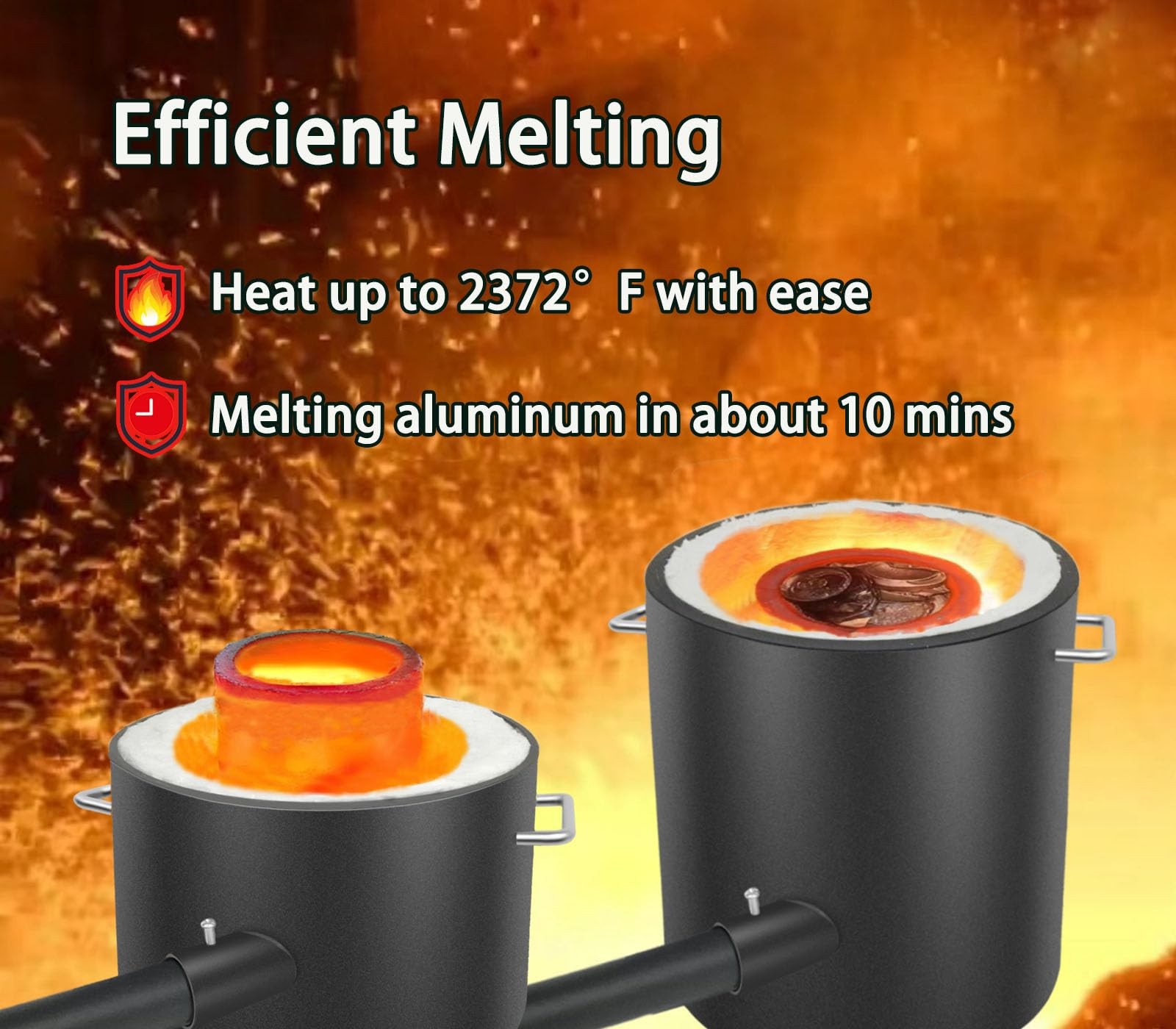 HOTFORG Metal Melting Furnace Kit,12KG Propane Upgraded N12B