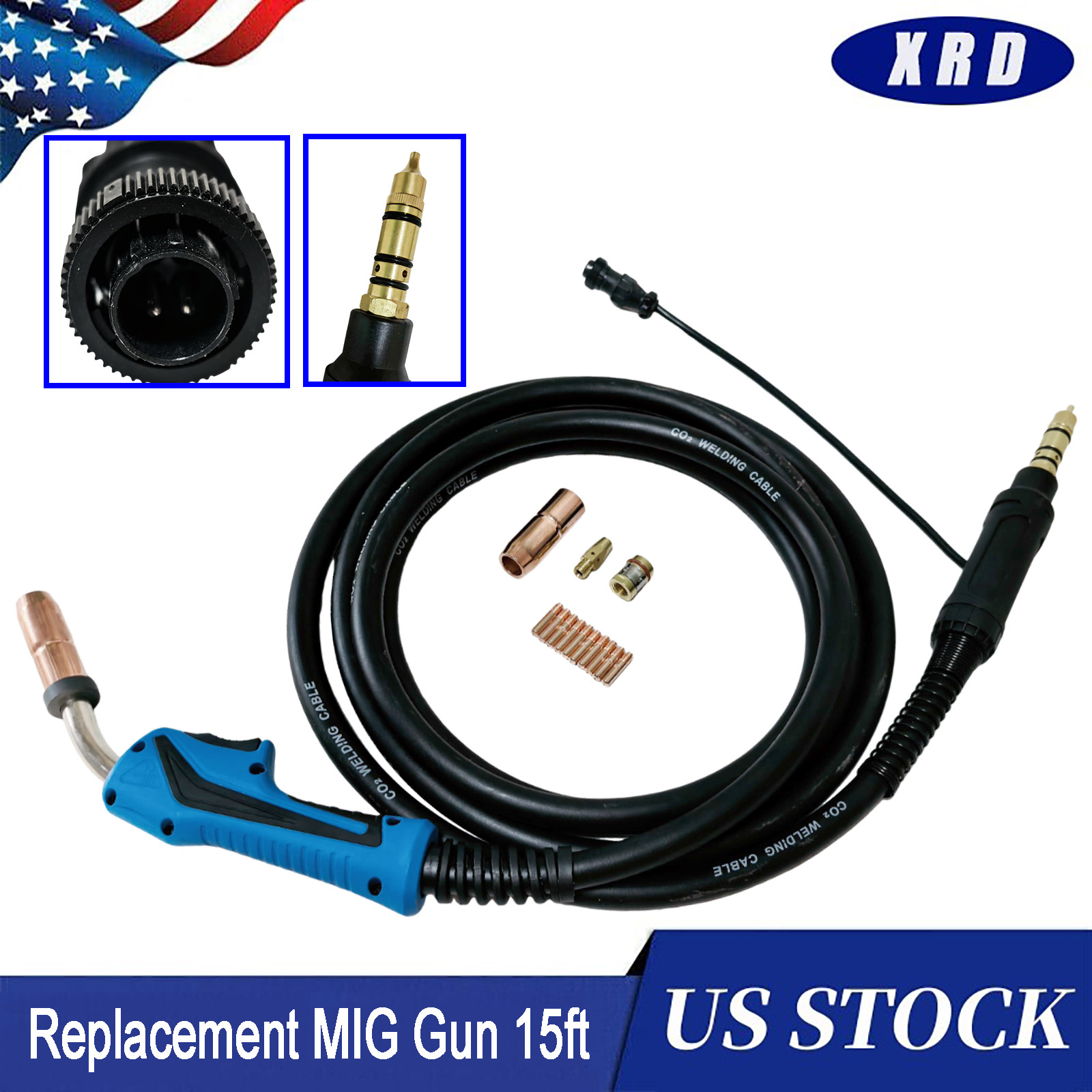 15ft MIG Gun Fits For Miller AccuLock MDX-250 212,235,250,251,252,255 Welder