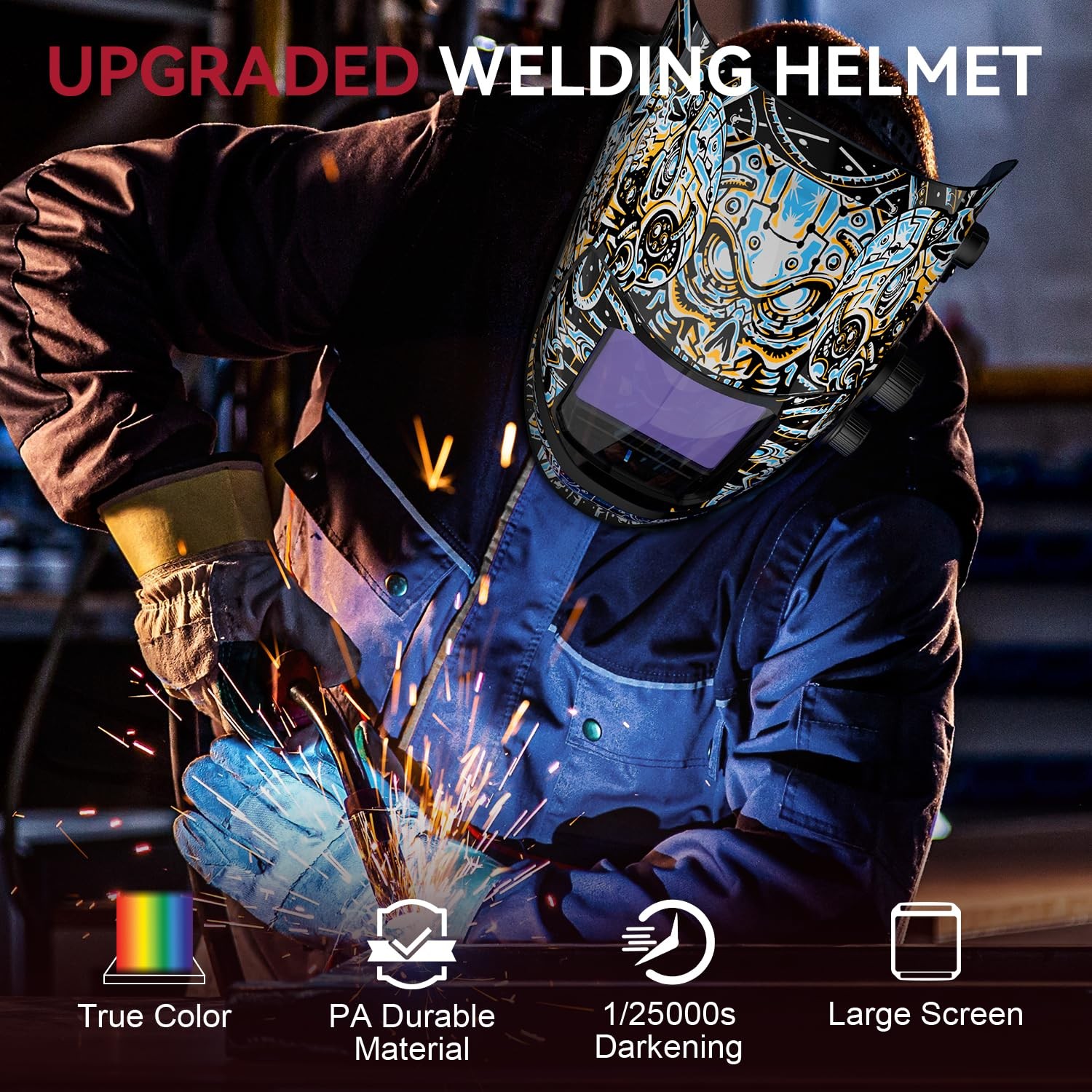 ARCCAPTAIN MIG205MP 9IN1 Welder Plasma TIG MIG Stick Aluminum Dual Volt + Helmet