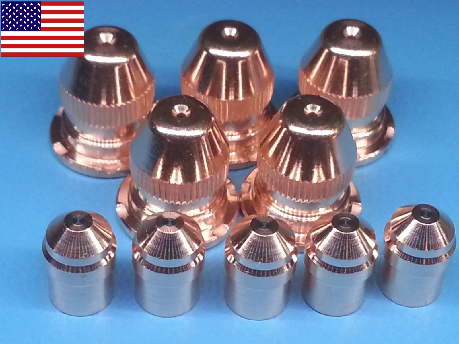 10pc x 21595 Electrode + 21596 Nozzle 50A – ESAB® PT-25 Plasma Torch *US SHIP*