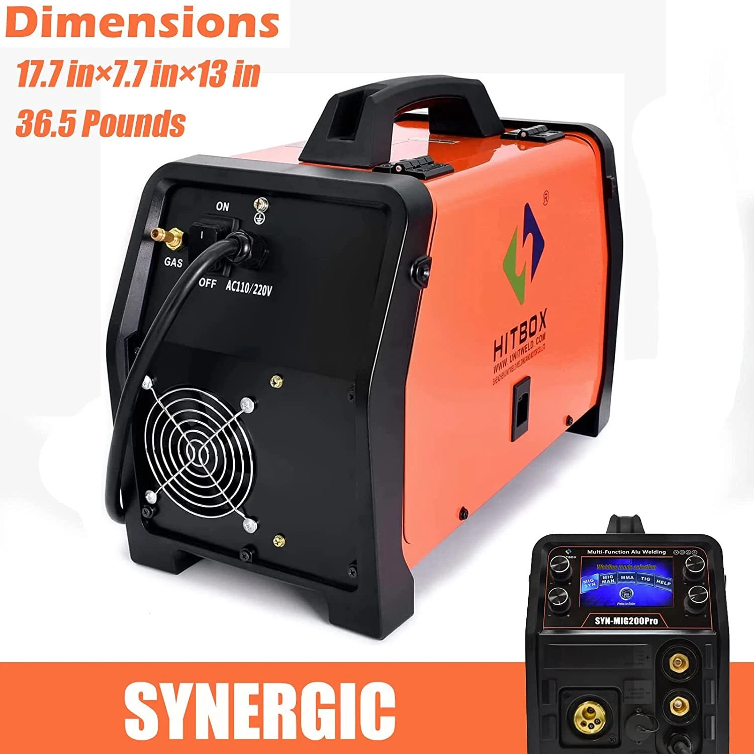 5in1 MIG Welder Aluminum Welding Gas 110V/220V TIG MMA MIG SYN Welding Machine