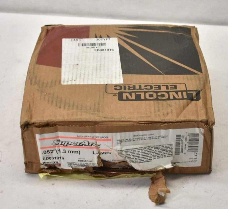 Lincoln Electric MIG Solid Welding Wire .052″ Dia Steel Alloy ED031916 44lb