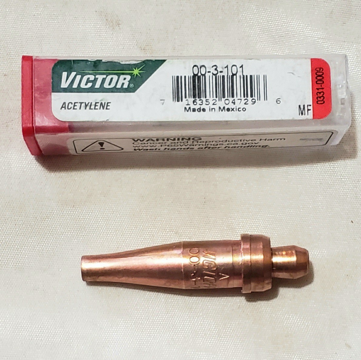 Victor 00-3-101 Acetylene Cutting Torch Tip CST800 CA1350 CA1260 CA270 0331-0009