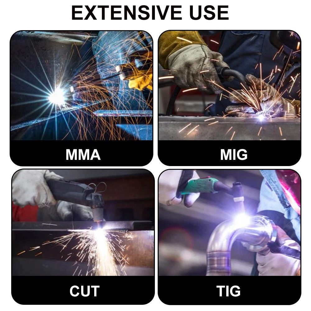 3IN1 Gasless MIG Welder 200A Flux MIG/Lift TIG/MMA 110V Welding Machine w/Helmet