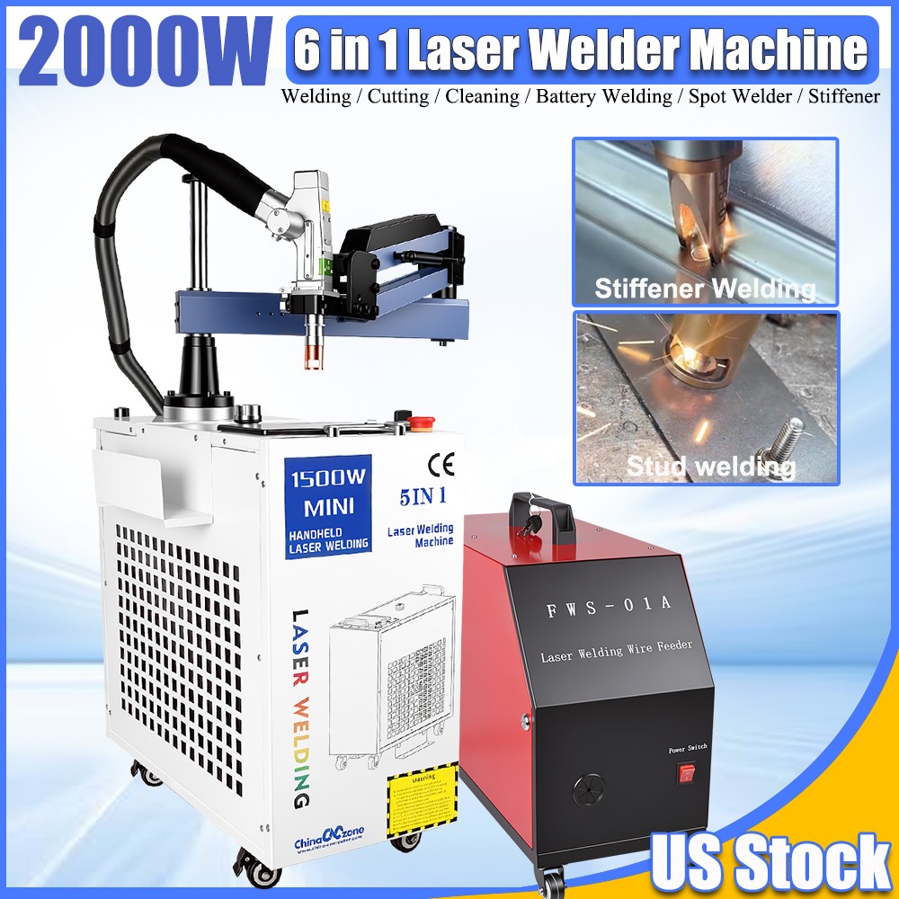 2000W 6 in1 Laser Welding Cutting Cleaning Machine Stiffener Welder Battery Weld