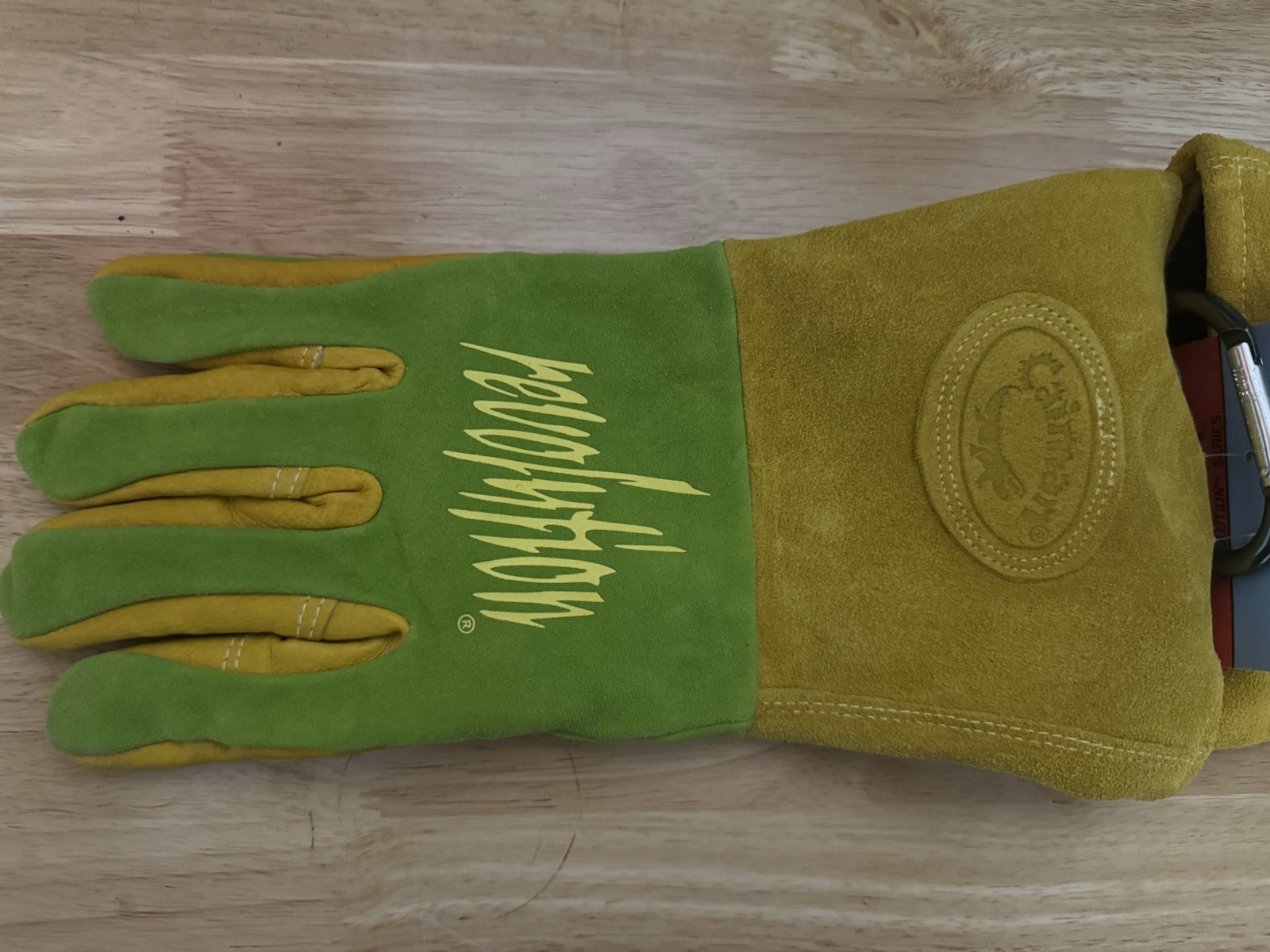 Caiman Premium Wasabi Green Split Deerskin MIG/Stick Welding Gloves FR 1816