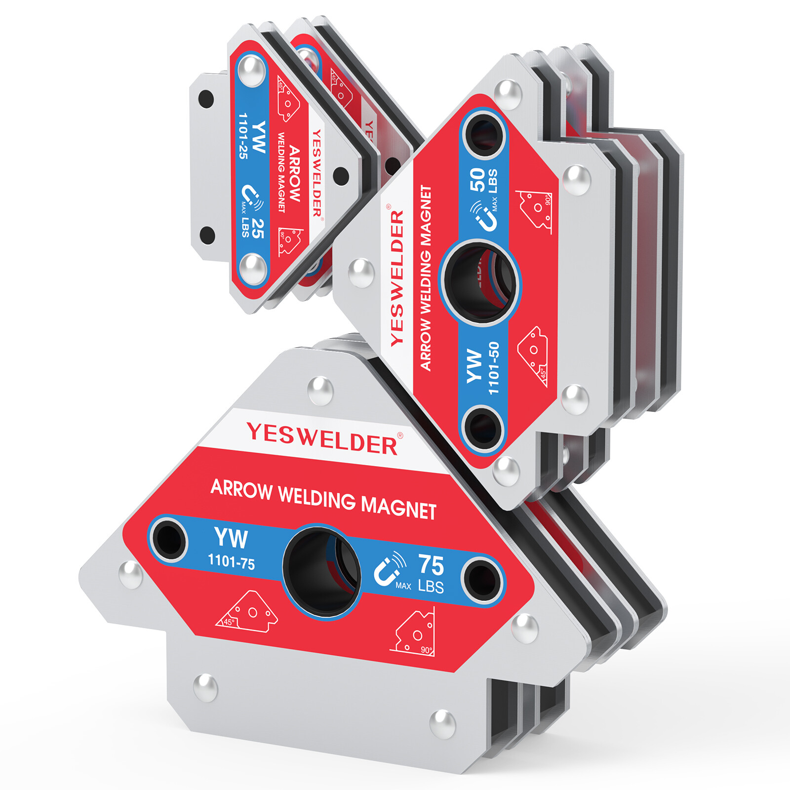 25lbs/50lbs/75lbs Welding Magnet- Magnetic Welding Holder-45 90 135 Angles