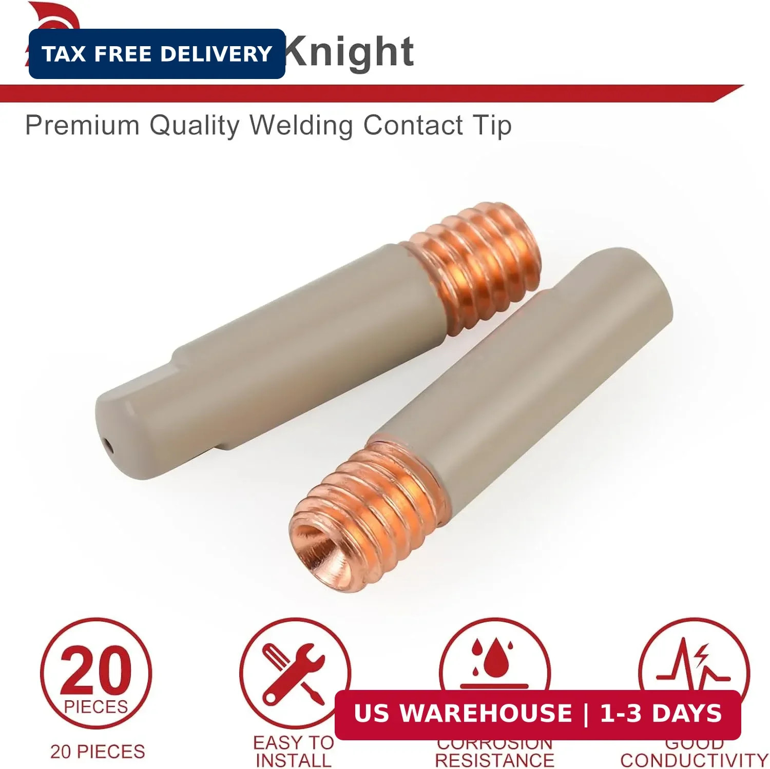 MIG Welding Contact Tips with Non-Stick Coating .035″(0.9mm) Ceramic Contact Tip