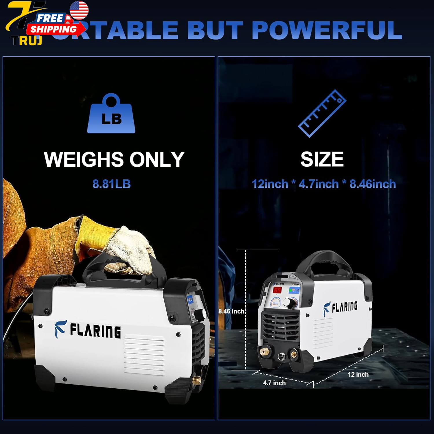Plasma Cutter,65 Amp Plasma Cutter Machine 120V 240V 4/5″ (20Mm) Max Cutting 1/2