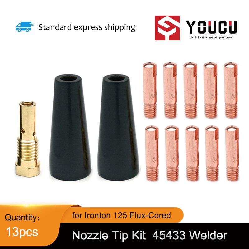 YOUCU 13pcs 45433 Nozzle Tip Kit Fit Ironton 125 Flux-Cored Welder