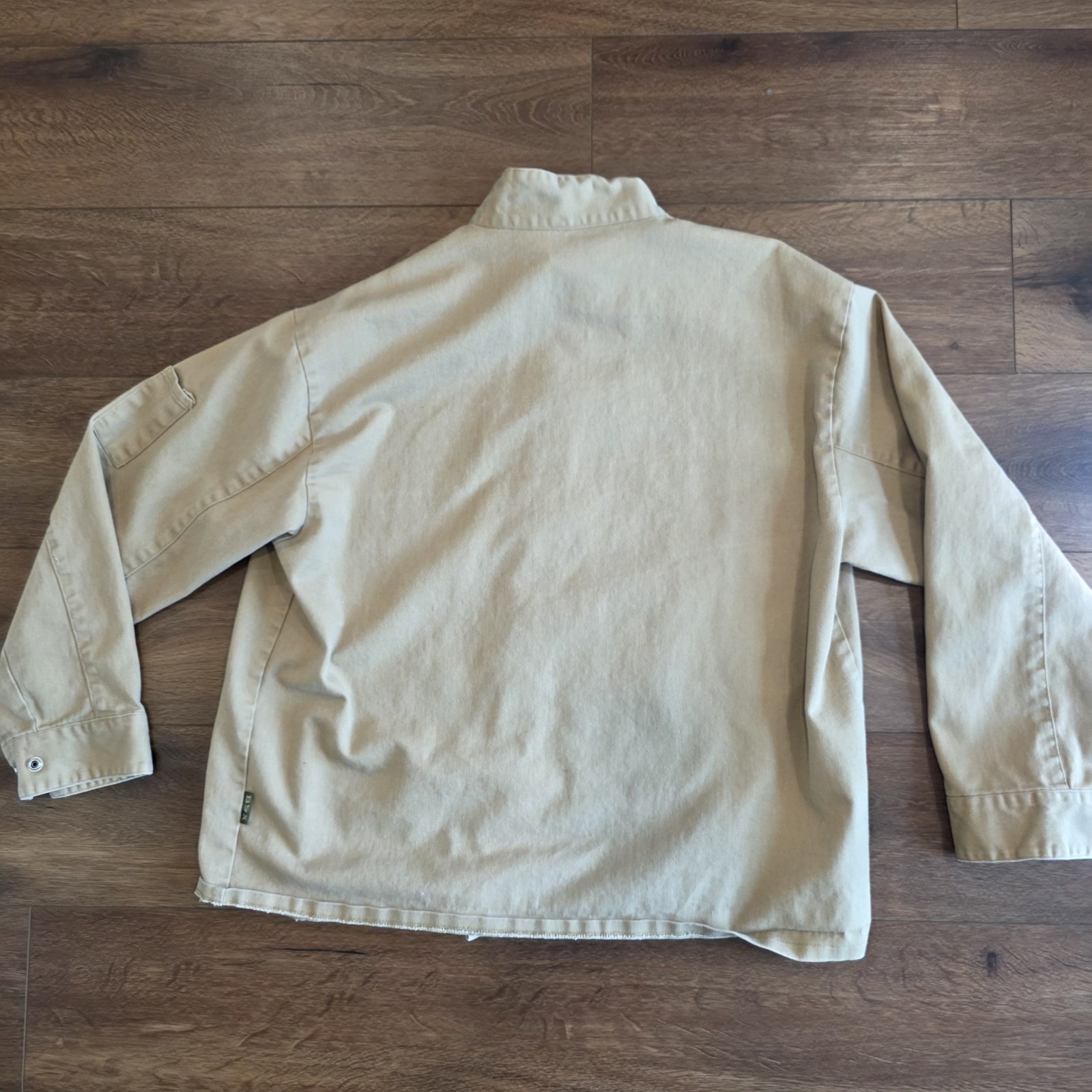 BSX FR Flame Resistant Welding Jacket Mens 2XL Tan Black Stallion Cotton Flaws