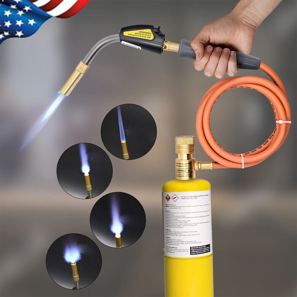 Pro Mapp Propane Self-Igniting Gas Welding Torch Stainless Steel Head W/5ft Hose