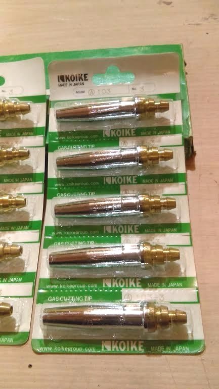 Lot of (10) Koike103 #3 Cutting Tips MAPP For Track Torches Watch Video