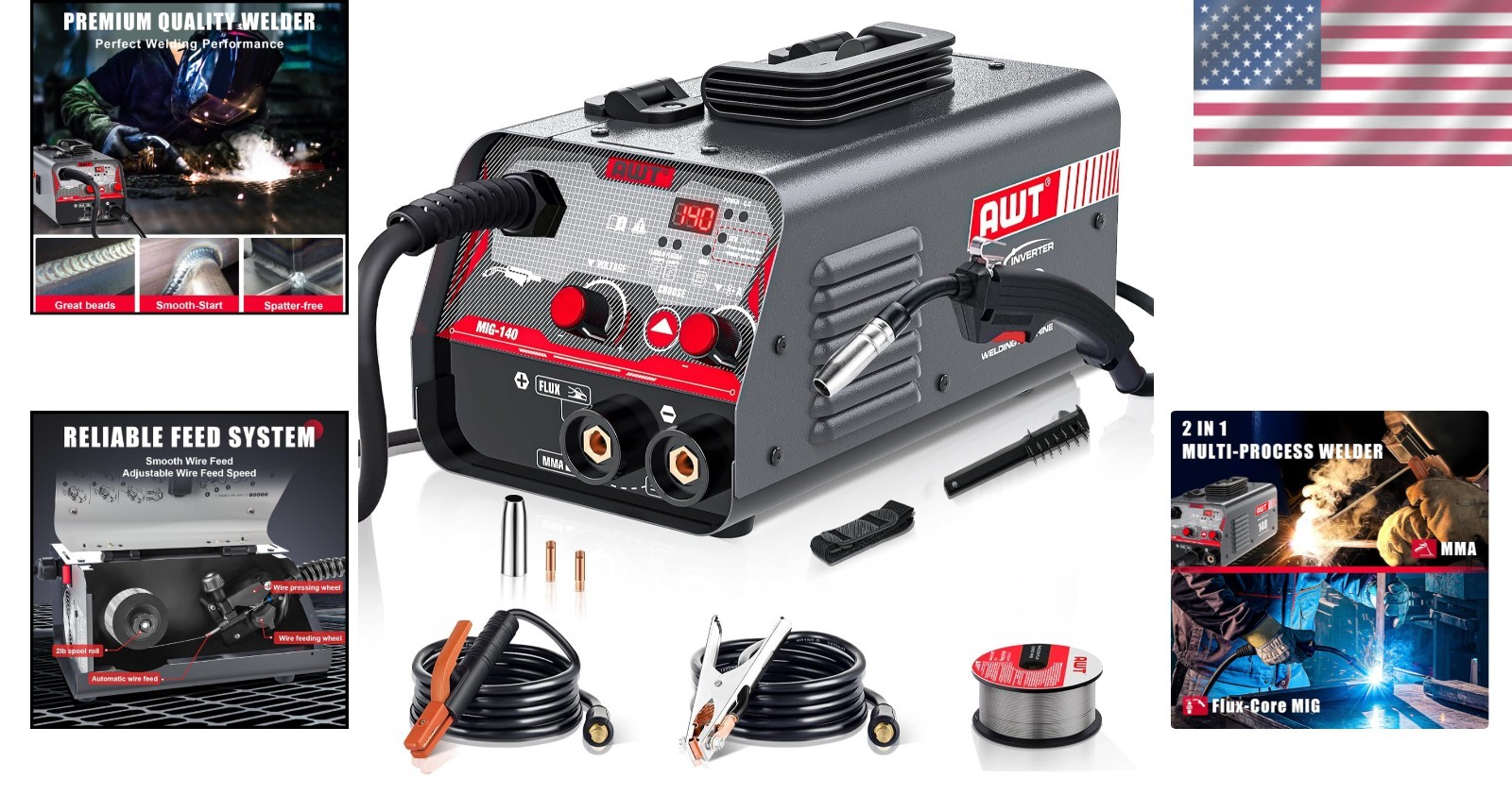 Versatile Gasless 110V Welding Machine – 140Amp Portable Solution for Any Task