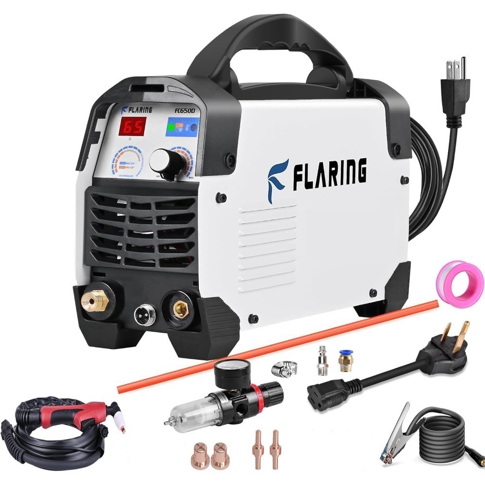 65 Amp Plasma Cutter Machine 120V 240V 1/2 Inch Cutting Capacity 12.7mm Clean