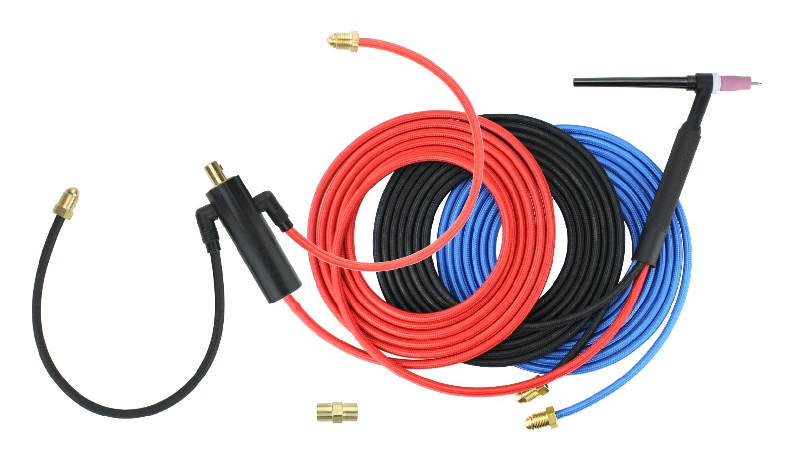 Water Cooled TIG Torch – 3-Piece Cable – INLINE Gas Dinse 35-70 Connector