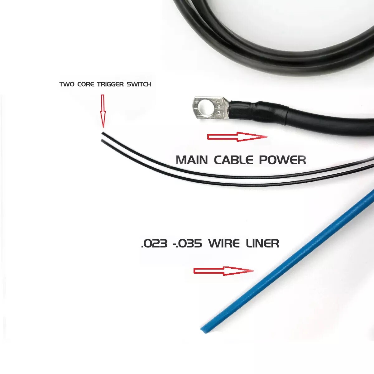 8ft 10ft No Gas Mig Gun Torch Fits Lincoln Weld Pak HD 10949 Wire Feed Welder