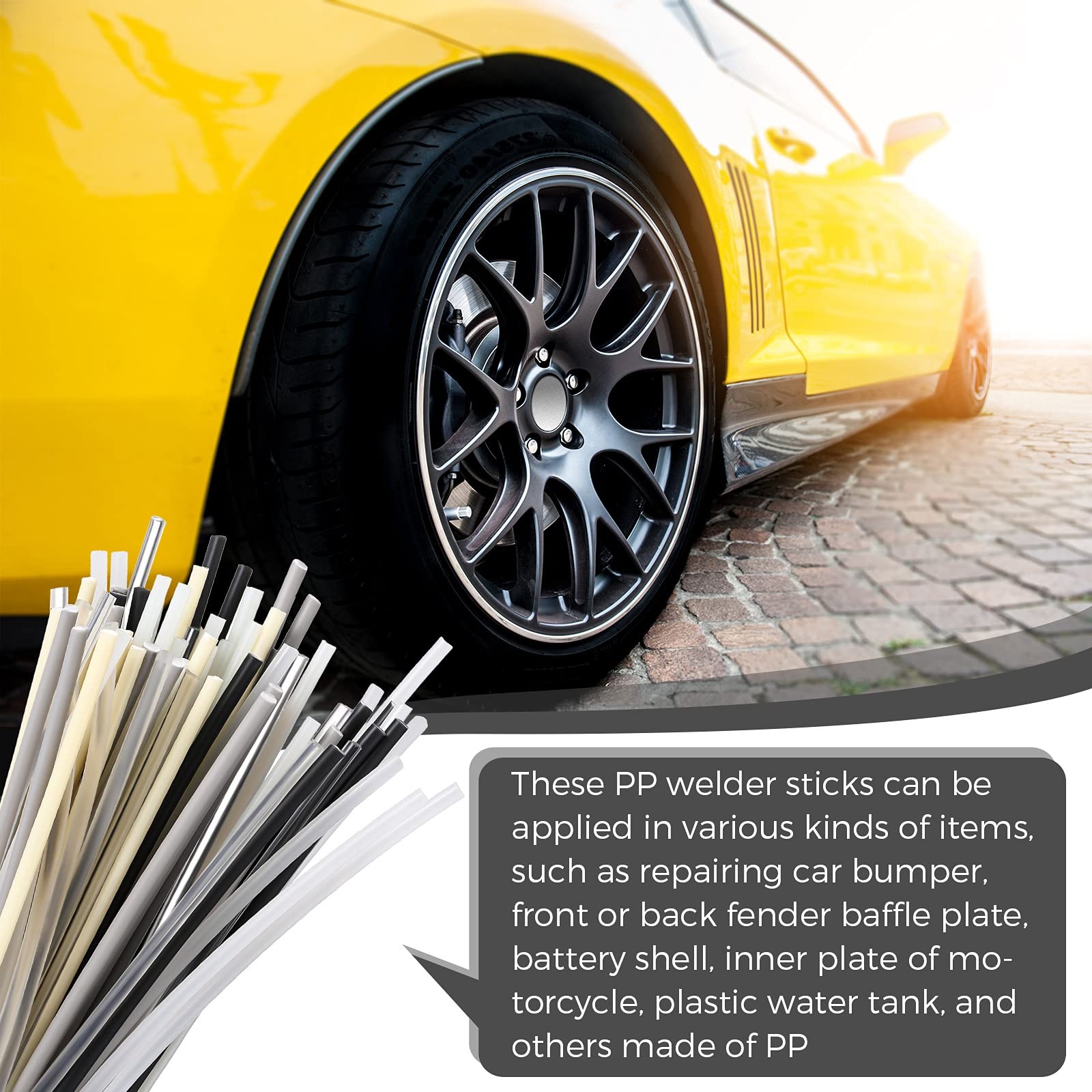 78 Pieces Plastic Welding Rods, 1/8 Inch Diameter 3mm Round Sticks, PU PP ABS…