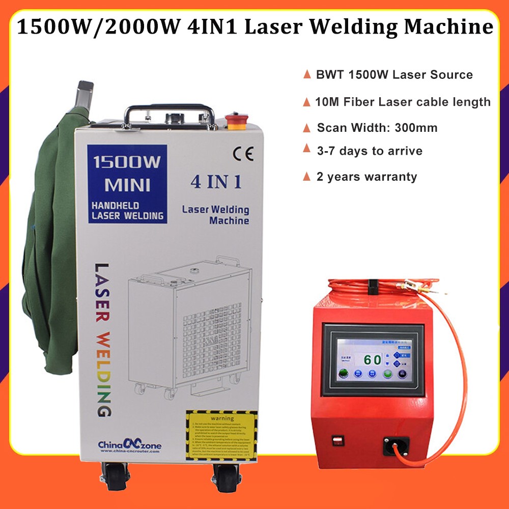 1500W/2000W 4 IN 1 Fiber Laser Welding Machine Metal Cutting Cleaning Machine US