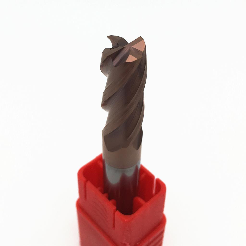 KLOT HRC60 Ultra Hard TiCN Coated Solid Carbide End Mill 1mm-3.5mm 4-Flute CNC