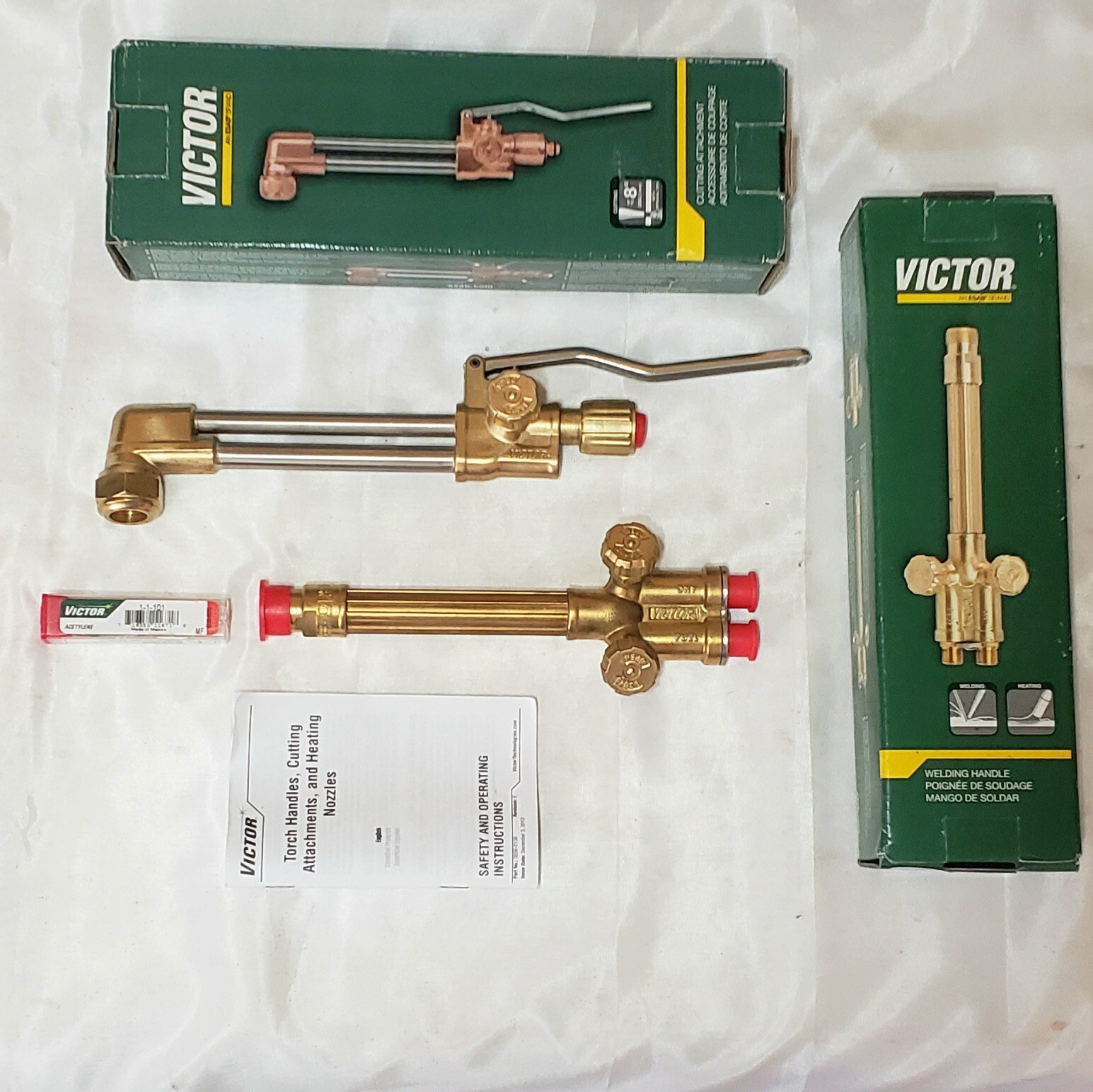 Victor Journeyman Welding Cutting Torch Set CA2460+ Attachment 315FC+ Handle Tip