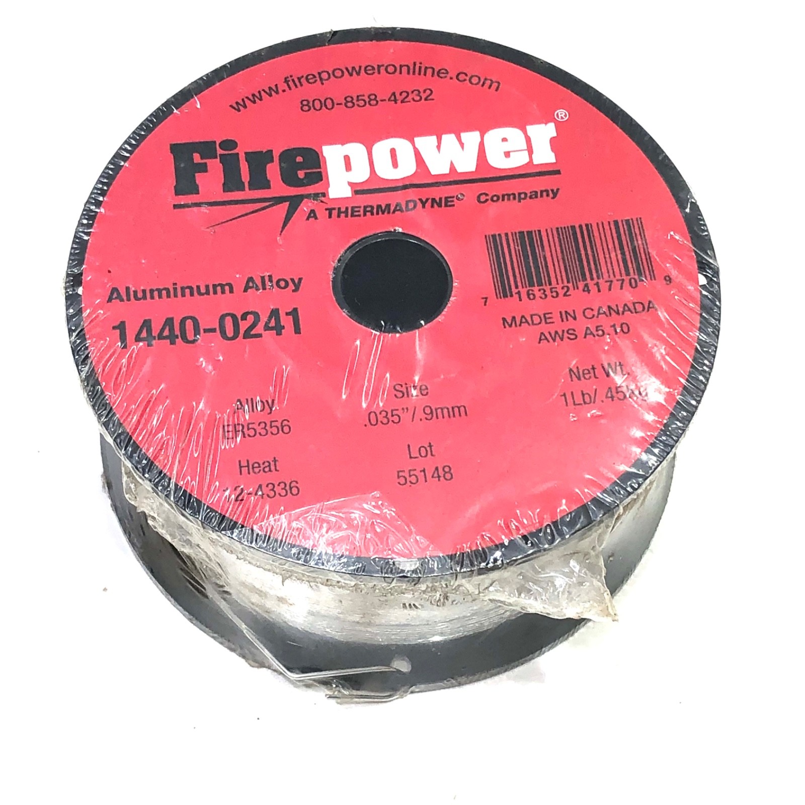 Firepower MIG Welding Welder Wire Aluminum Alloy Spool 1 lb .035″ Dia ER5356