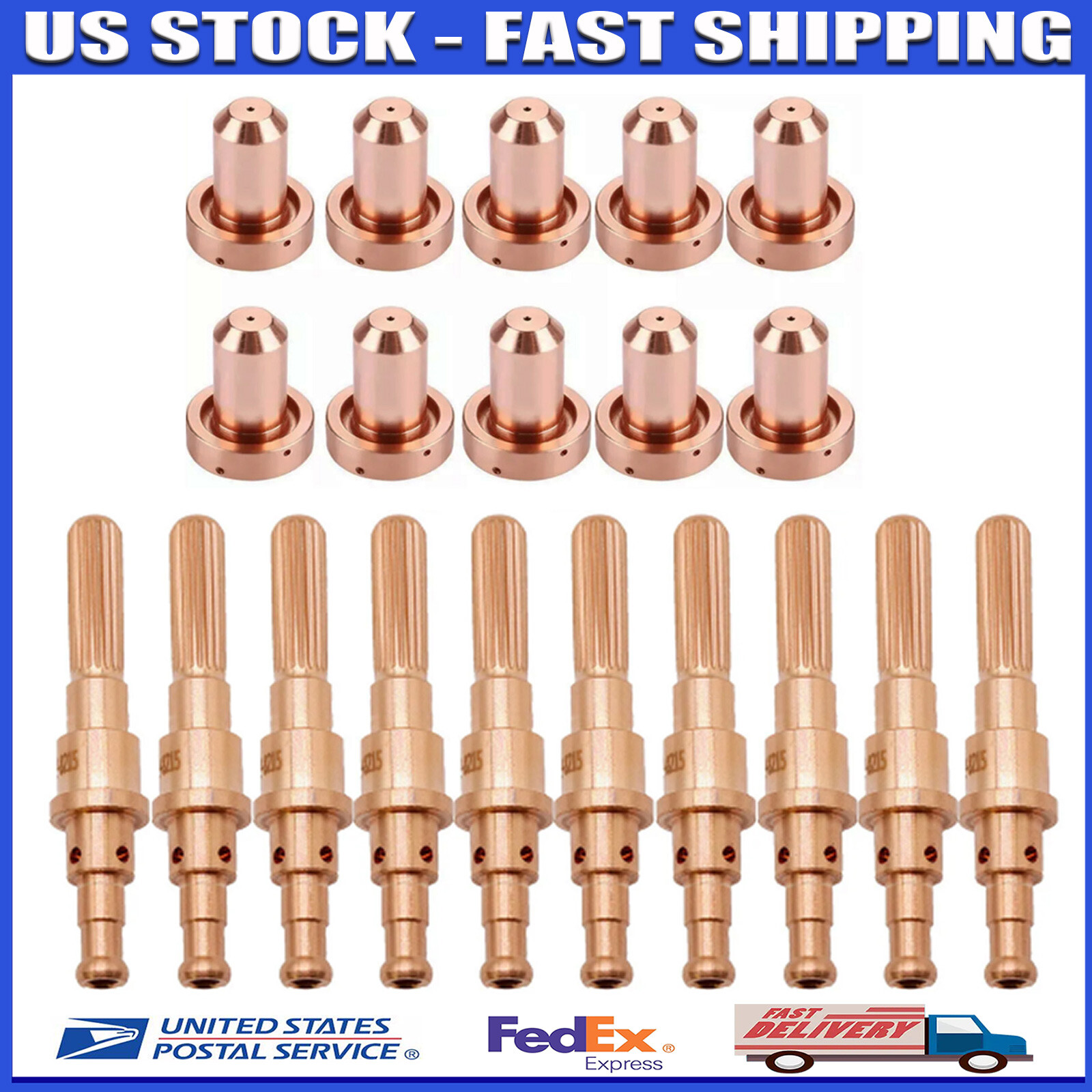 20pcs Plasma Electrode 9-8215 Nozzle 9-8211 80A forTD SL60 SL100