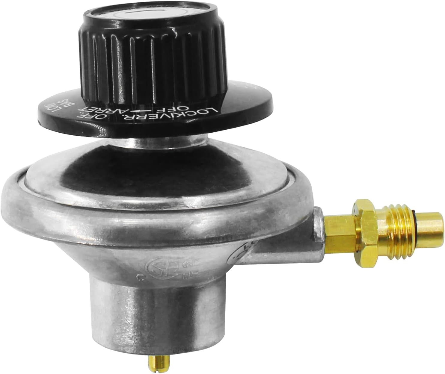 Low Pressure 1 LB Propane Adjustable Regulator with M12X1.5 Male Adaptor Nozzle