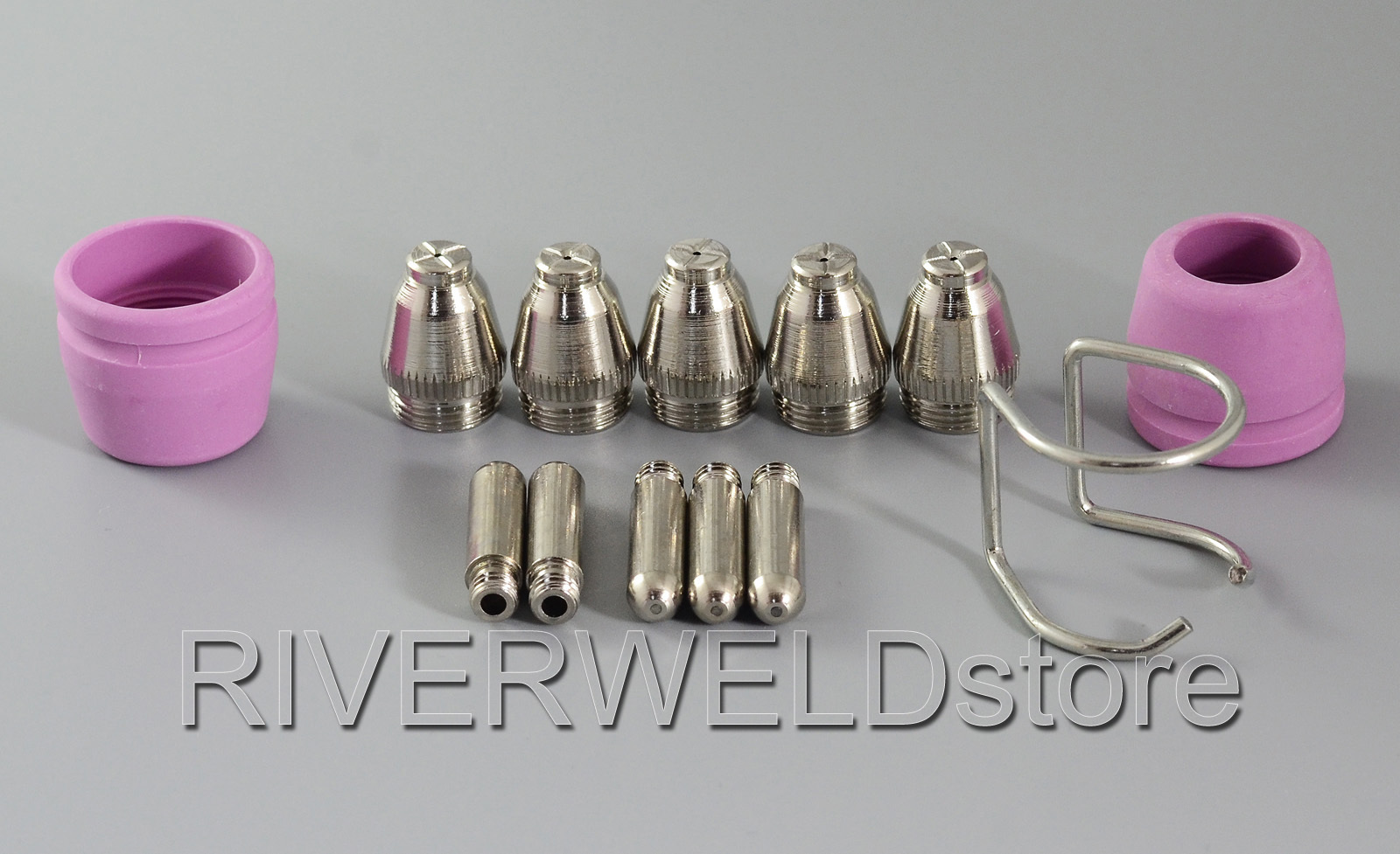 WSD-60P Plasma Cutter Torch Pilot ARC Consumables KIT TIPS 1.0 50Amp 13pcs