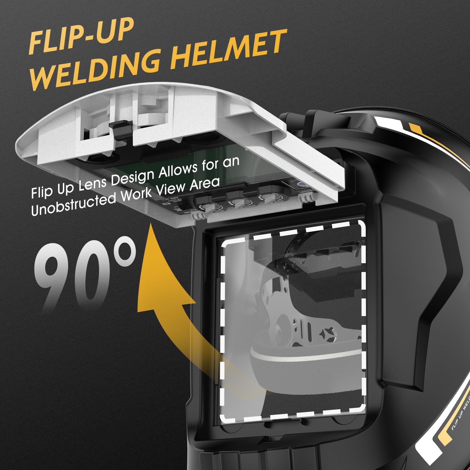 True Color Mask Solar Auto Darkening Welding Helmet Grinding for MIG TIG Welder